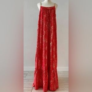 Michael Kors Bohemian Dress | Sz 1X  | Orange | Gold Chain Strap